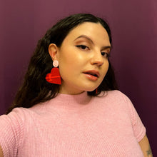 Load image into Gallery viewer, Heart-Shaped Box of Chocolates Clay Earrings