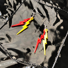 Load image into Gallery viewer, Fire Lightning Bolt Earrings