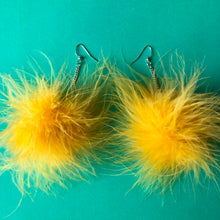 Load image into Gallery viewer, Yellow Fluffy Earrings