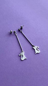 Spooky Cat Stainless Steel Earrings - SEPTEMBER