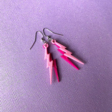 Load image into Gallery viewer, Pink Storm Lightning Bolt Earrings
