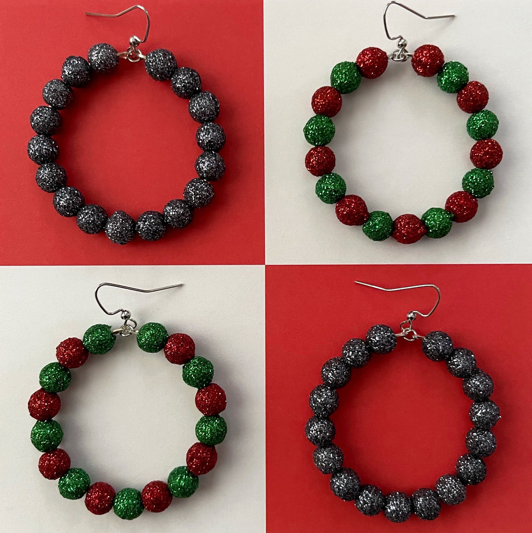 Sparkly Holiday Hoops