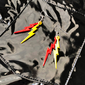 Fire Lightning Bolt Earrings