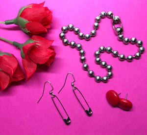 Small Safety Pin Earrings