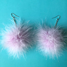 Load image into Gallery viewer, Lavender Fluffy Earrings
