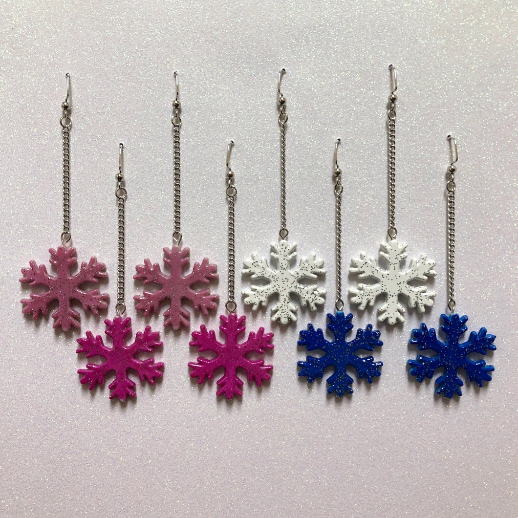 Snowflake Earrings - 4 Colors