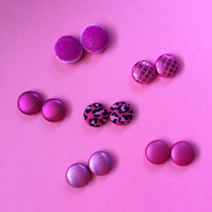 Pink Stud Earrings