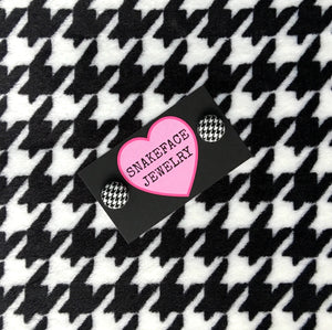 Houndstooth Stud Earrings