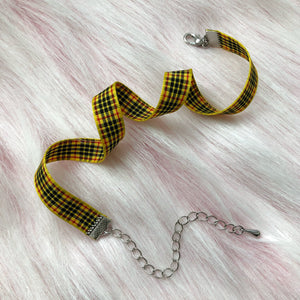 Yellow Plaid Choker