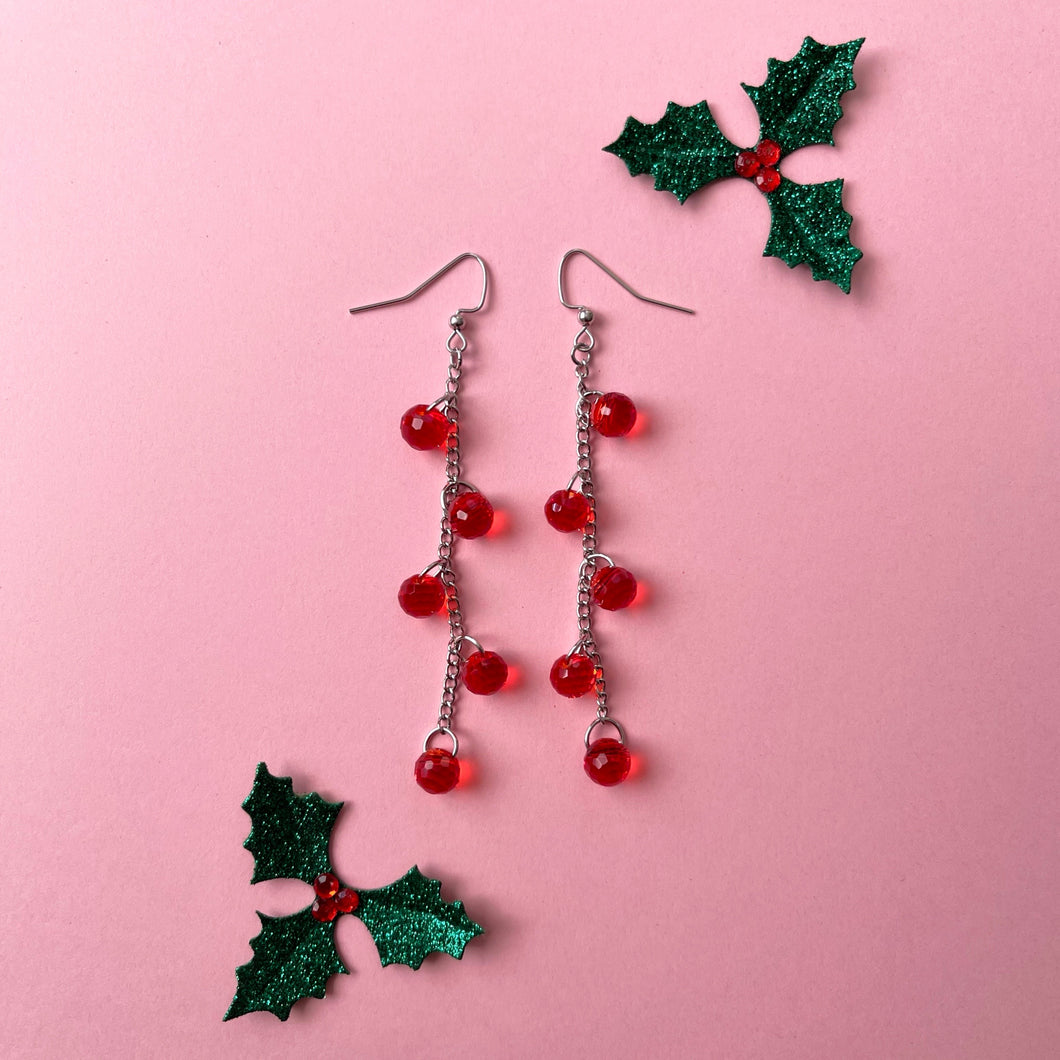 Holly Berry Dangles