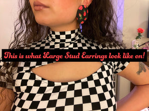 Large Easter Stud Earrings